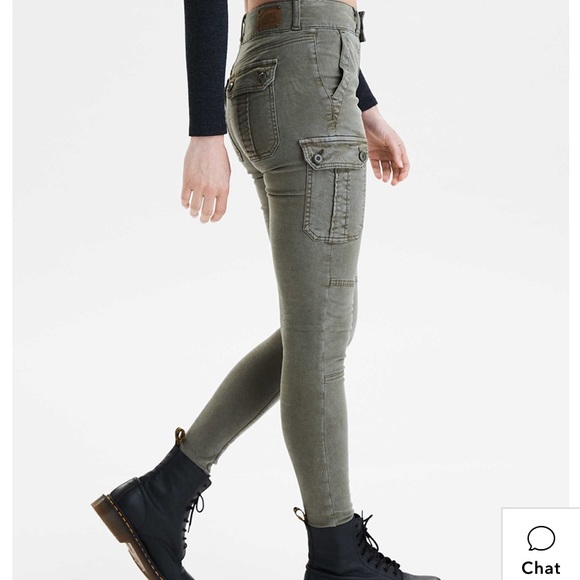 American Eagle Outfitters Pants - Olive green Cargo Skinny jeggings